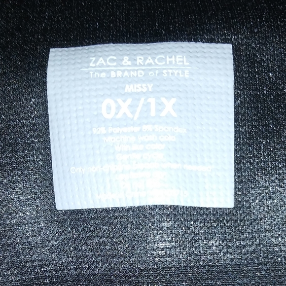 Zac & Rachel Fleece Lined Leggings Black Grey Camo Pattern Size 0X/1X - Picture 2 of 5